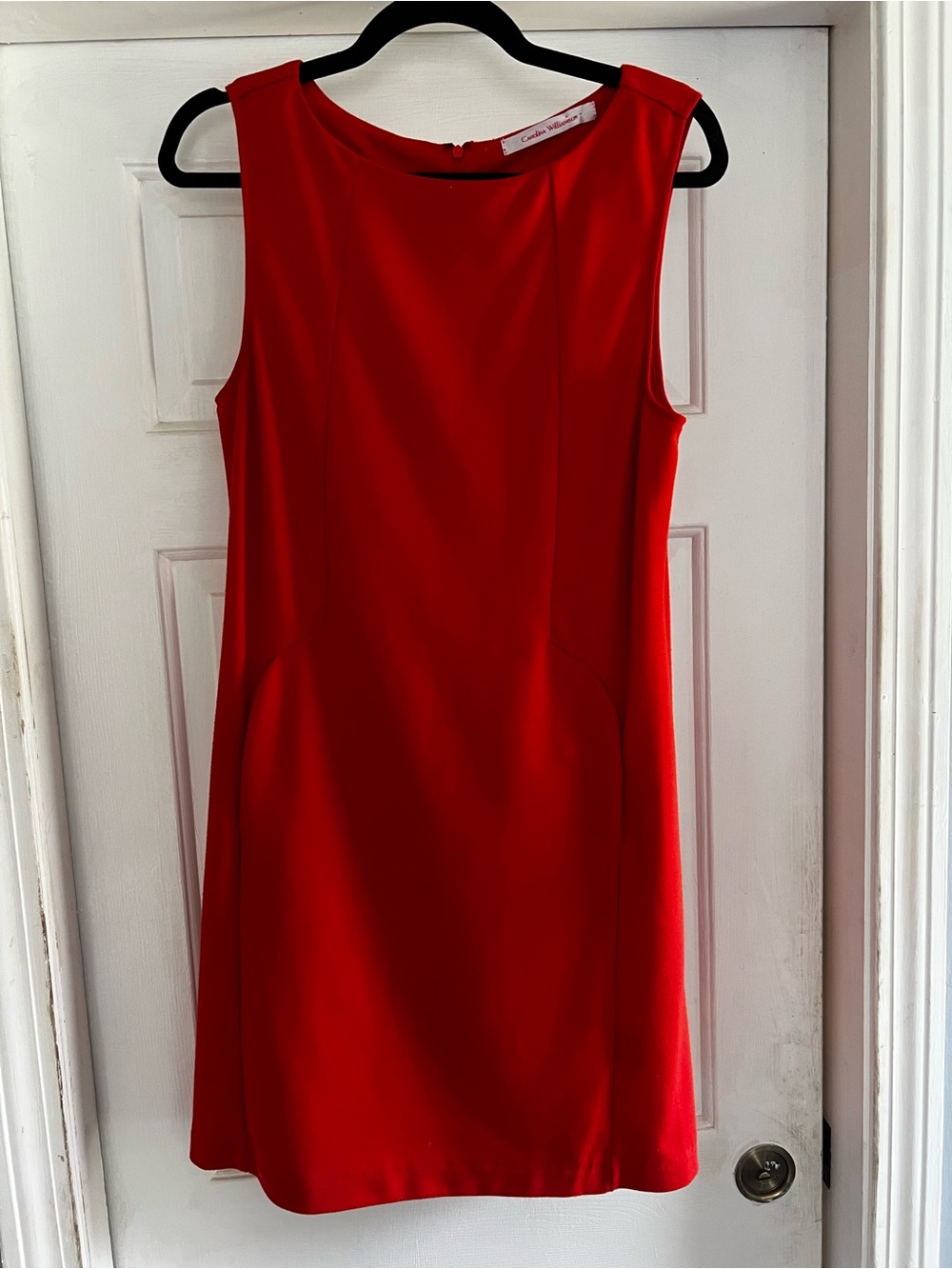 Classic Orange Sleeveless Sheath Dress